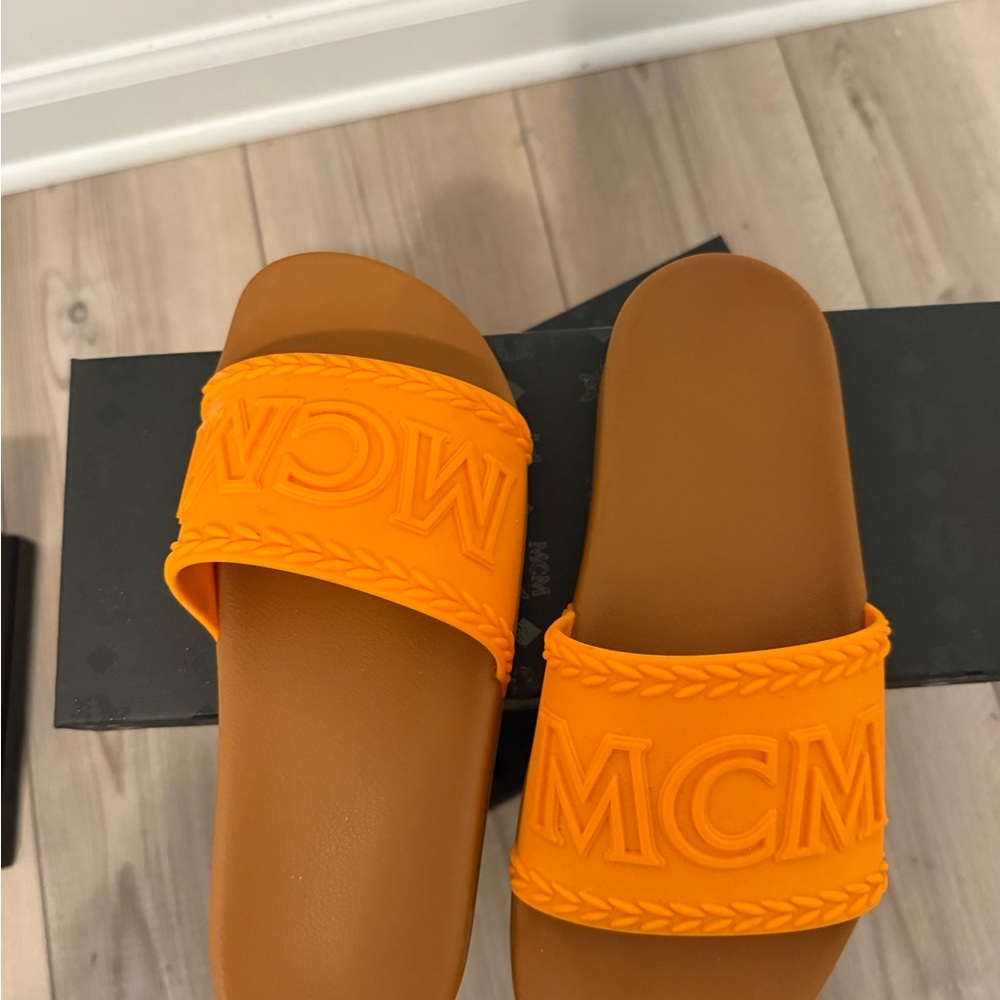 MCM Vibrant Orange Slides